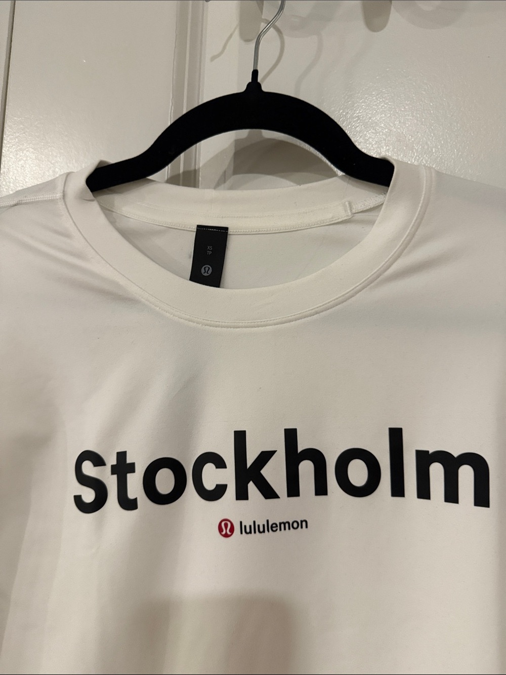 Men's White 'Stockholm' Logo Tee by lululemon athletica - Picture 3 of 7